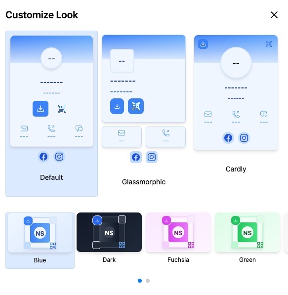 Profile customization UI