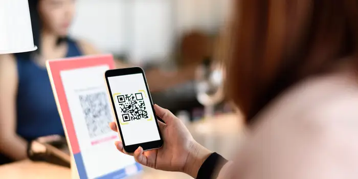 QR code sharing UI
